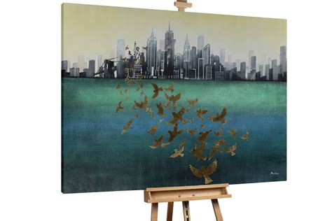 Commander Peinture L Huile Freedom City Kunstloft