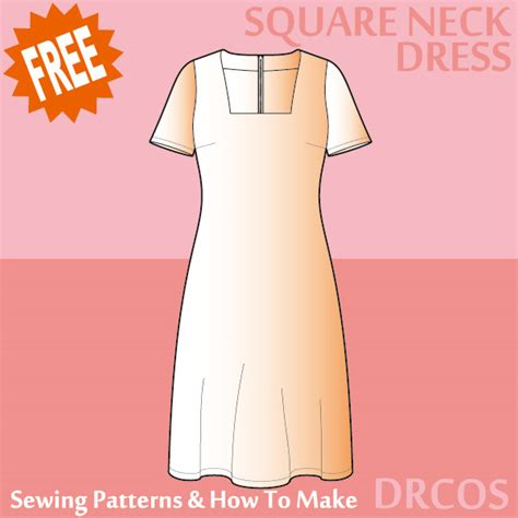 Square Neck Dress Sewing Patterns Drcos Patterns And How To Make