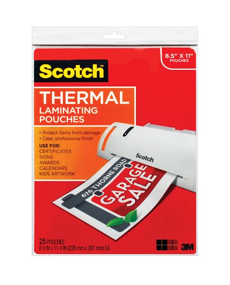 Scotch Thermal Laminating Pouches Walmart