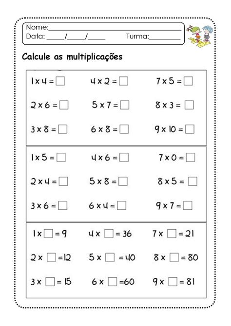 Multiplica O E Divis O Ano