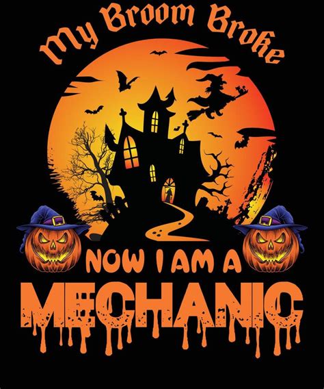 MECHANIC T-SHIRT DESIGN FOR HALLOWEEN 11198927 Vector Art at Vecteezy