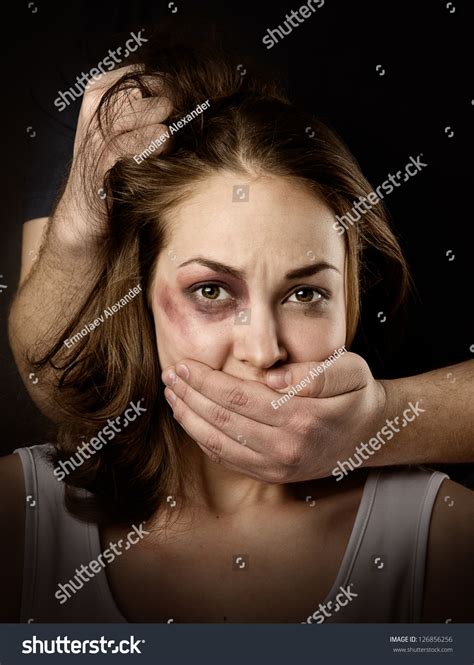 Domestic Violence Woman Being Abused Strangled Foto Stock 126856256 Shutterstock