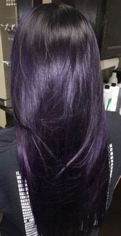 Hair Color Streaks Hair Dye Colors Hair Highlights Black Hair Purple