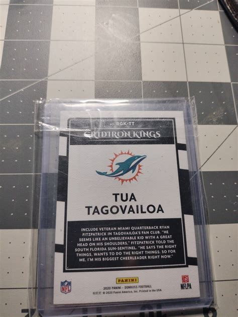 Panini Donruss Rookie Gridiron Kings Rgk Tt Tua Tagovailoa Rc