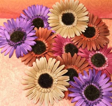 Vintage Large Fabric Gerbera Daisies RESERVED For MAGGIE Etsy