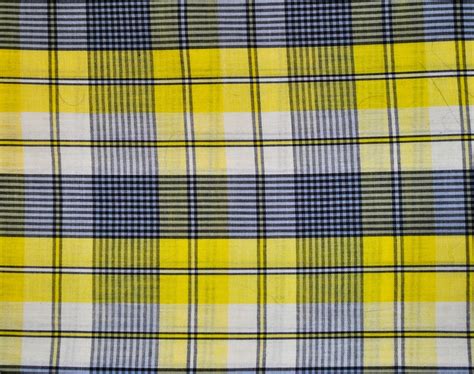 Unused Bright Vintage Black White and Yellow Plaid | Etsy Winter Printed Fabric, Plaid Fabric ...