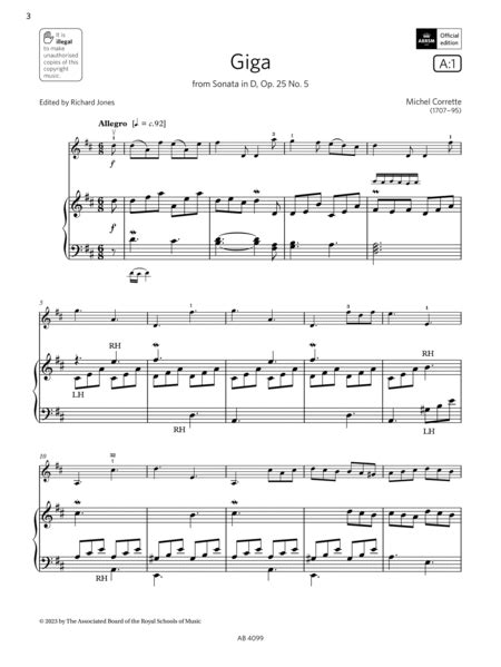 Giga Grade 5 A1 From The Abrsm Violin Syllabus From 2024 By Michel