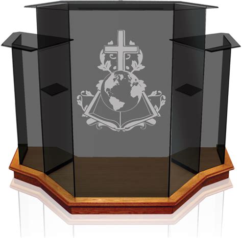 The Heavenly Pulpit Smoked Glass Pulpit Is A Portable Lectern Glass