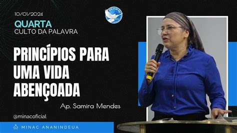 Princ Pios Para Uma Vida Aben Oada Ap Stola Samira Mendes Culto Da