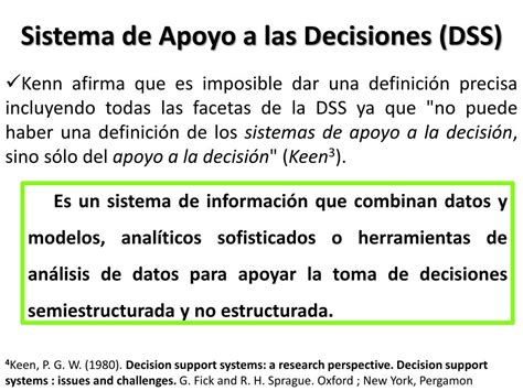 PPT SISTEMA DE APOYO O SOPORTE A LAS DECISIONES DSS PowerPoint