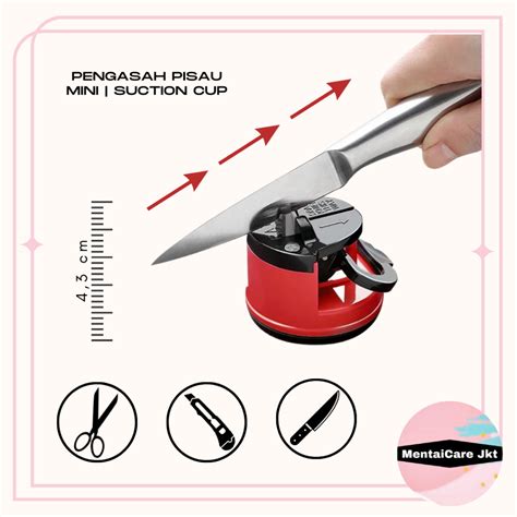 Jual Mini Knife Sharpener With Suction Pad Asahan Pisau Bulat Alat