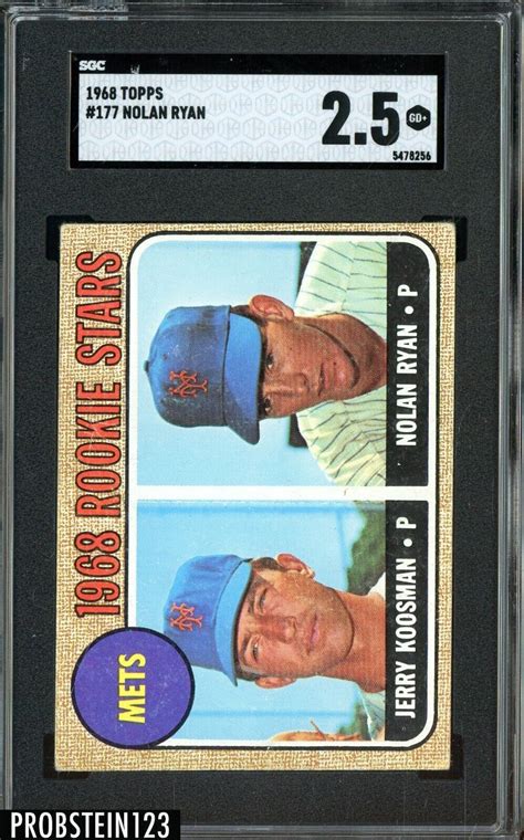 1968 Topps 177 Nolan Ryan RC Rookie SGC 2 5 HOF Mets Looks Nicer EBay