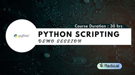 Python Scripting Training Web Applications Command Line Demo