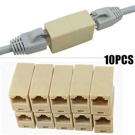 Lan Cable Connector Female To Female Ethernet Network Rj45 Extender Joiner Plug Cat5 5e Cat6