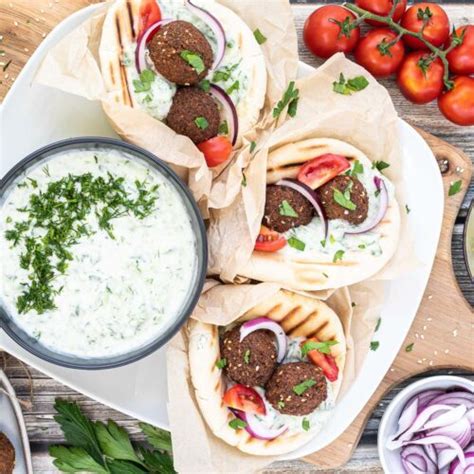 Falafel Gyros With Tzatziki My Pure Plants