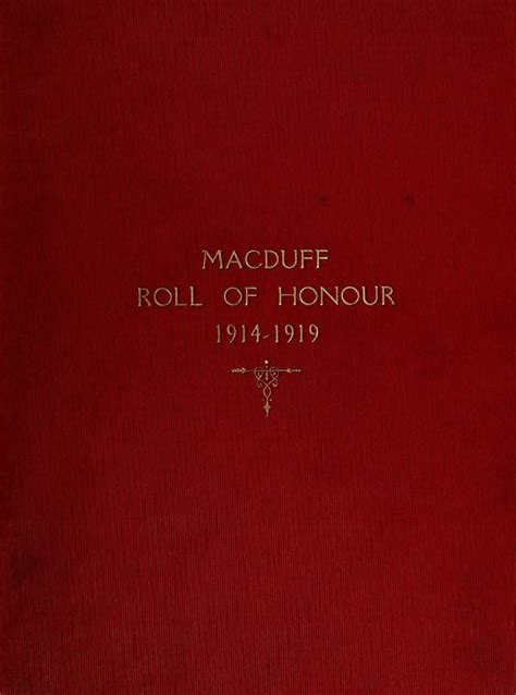 1 Front Cover Places Roll Of Honour 1914 1919 For The Town And