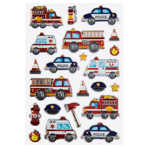 Emergency Vehicle Puffy Stickers Hobby Lobby 1994631