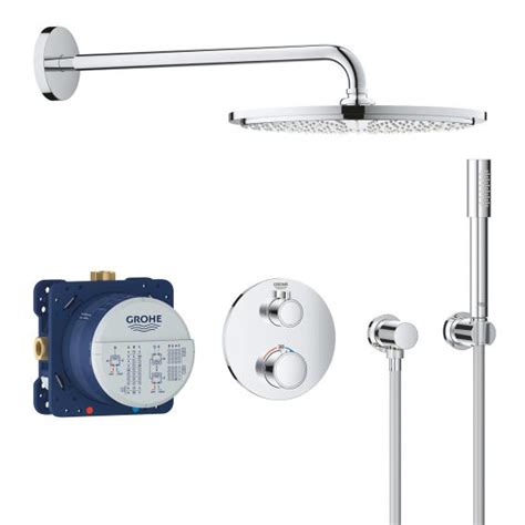 Grohe Grohtherm Ensemble De Douche Rond Encastr Avec Rainshower