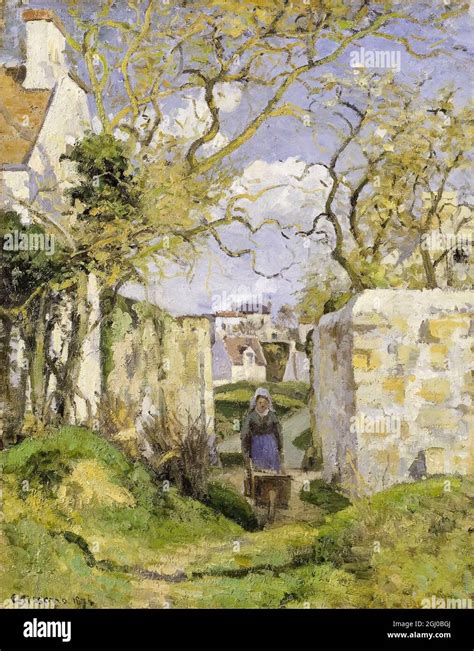 Camille Pissarro Landscape From Pontoise Painting Stock Photo