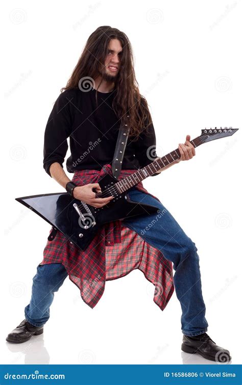 Heavy Metal Guitarist Stock Photo Image Of Hand Heavy 16586806