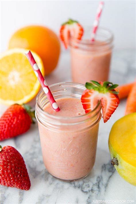 Strawberry Mango Smoothie Just One Cookbook