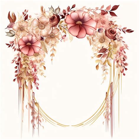 Premium AI Image Beautiful Wedding Arch Decorated With Flower