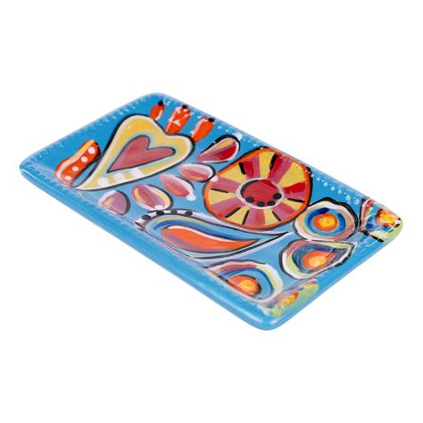Bright Colorful Blue Trinket Tray Glory Haus