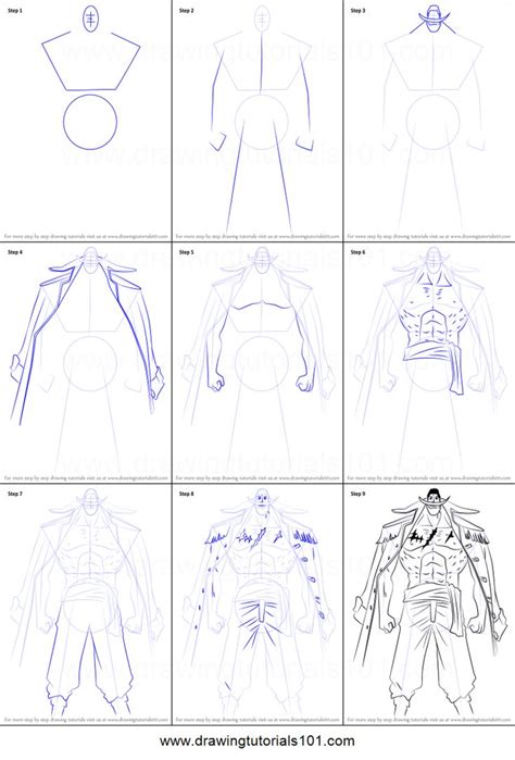 How To Draw Edward Newgate Aka Whitebeard From One Piece Printable