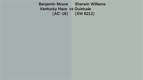 Benjamin Moore Kentucky Haze Ac 16 Vs Sherwin Williams Quietude Sw