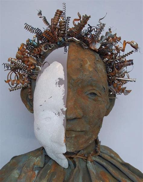 Mask Mixed Media Modern Abstract Bust Statue Artparks