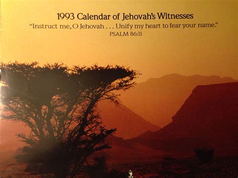 Jw Calendar 1993 Calendar 1993 Calendar Psalm 86