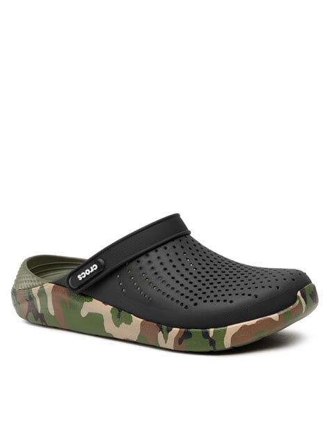 Klapki Crocs Literide Printed Camo 206491 Czarny Eobuwie Pl