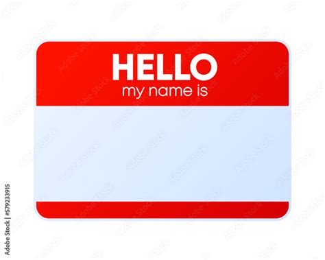 Hello My Name Is Template Printable Pdf Template