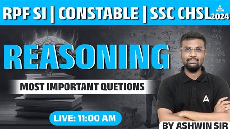 RPF SI Constable SSC CHSL 2024 REASONING PYQ MOST IMPORTANT