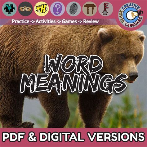 Word Meanings Unit Bundle Clark Creative Education