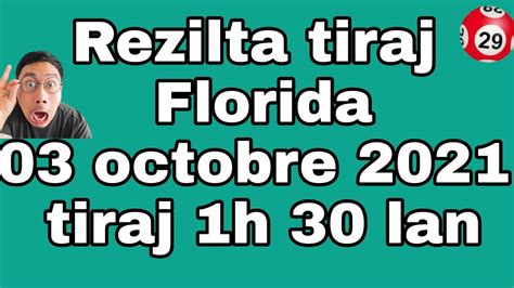 Rezilta Tiraj Florida 03 Octobre 2021 1h 30 Tolololoto YouTube