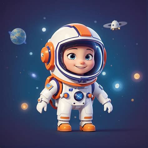 Premium Photo Cute Astronaut With Star In Space Cartoon Vector Icon