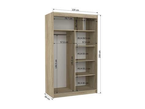 Petite Armoire De Chambre 2 Portes Coulissantes Bois Truffe Et 4