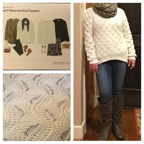 January 2016 Stitch Fix Papermoon April Pattern Knit Sweater Styled