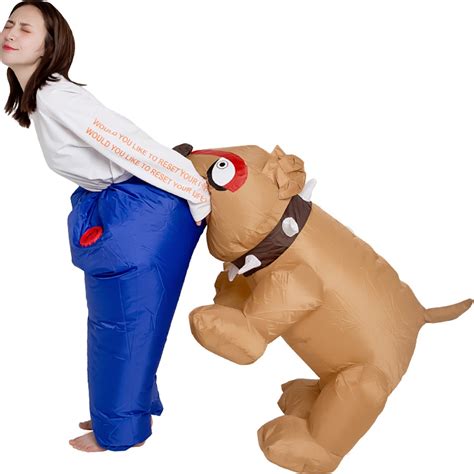 Disfraz Inflable De Tibur N Y Perro Para Adultos Traje Divertido De