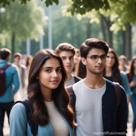 Students On Campus Stable Diffusion Online