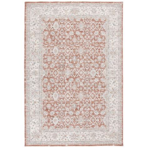 Lauren Ralph Lauren 1751 Power Loomed Polyester Rust Blue Area Rug