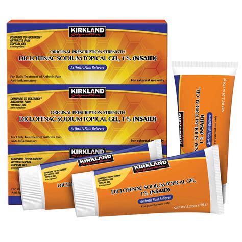 Kirkland Signature Arthritis Pain Relief Gel Diclofenac Sodium 1 Voltaren Comparable 5 29 Oz