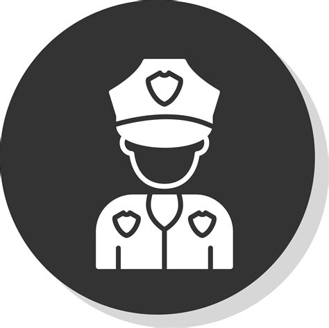 Policeman Glyph Shadow Circle Icon Design 43943747 Vector Art At Vecteezy