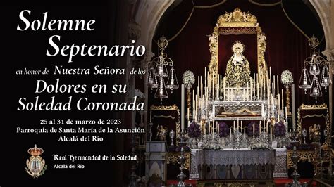 Solemne Septenario En Honor De Nuestra Se Ora De Los Dolores En Su