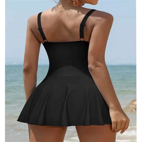 Fatos De Banho Monocromáticos Femininos Biquíni Sexy Tankini Beachwear