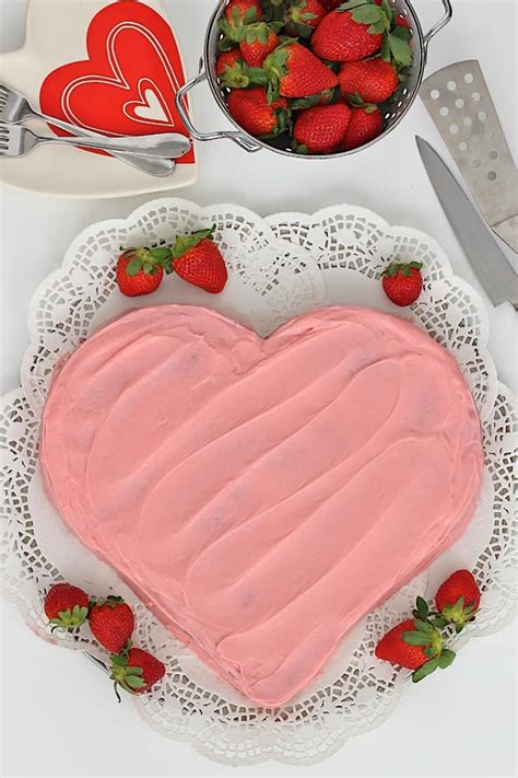 Fresh Strawberry Heart Cake The Bakermama