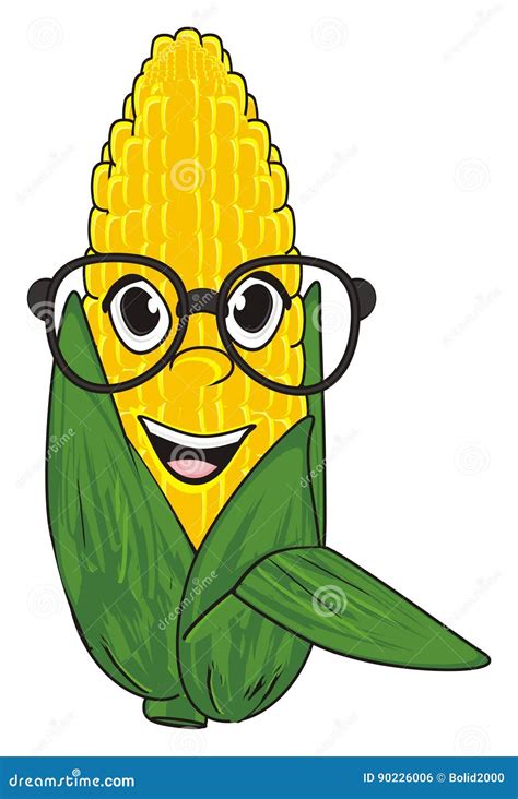 Corn In Glasses Stock Illustration Illustration Of Face 90226006