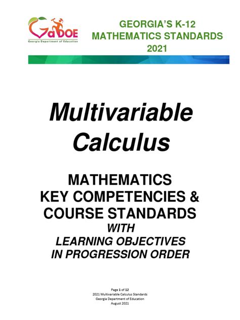 Multi-Variable Calculus | PDF | Integral | Derivative