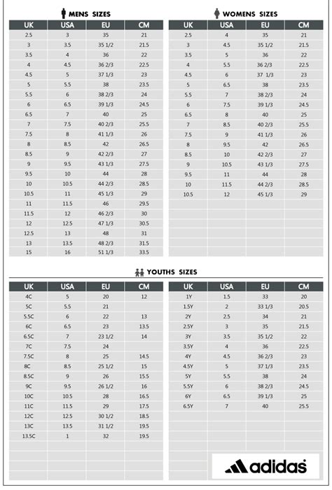 Adidas Size Conversion Chart